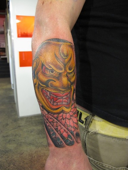 Tattoos - Miss Orange - Asian Mask tattoo